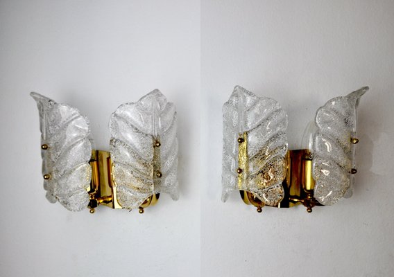 Murano Glass Wall Lights by Carl Fagerlund, 1970s, Set of 2-EJE-1170100