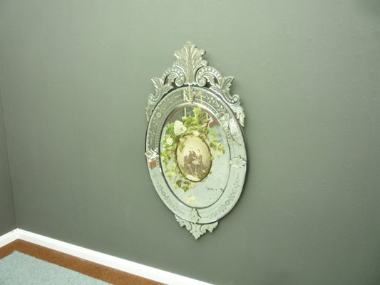 Murano Glass Wall Mirror, 1880s-UG-1441937