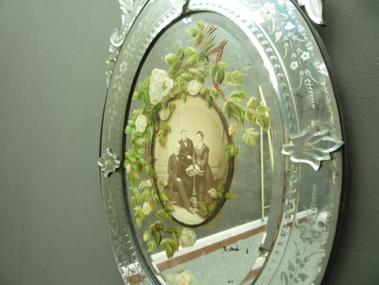 Murano Glass Wall Mirror, 1880s-UG-1441937