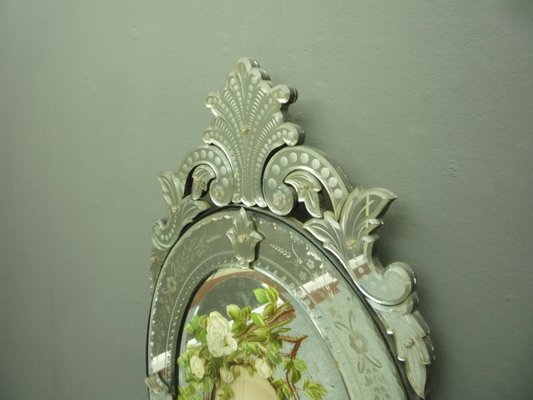 Murano Glass Wall Mirror, 1880s-UG-1441937