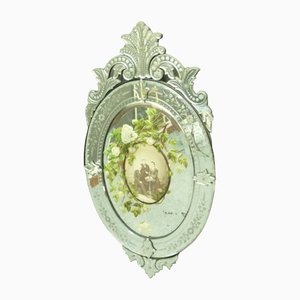 Murano Glass Wall Mirror, 1880s-UG-1441937