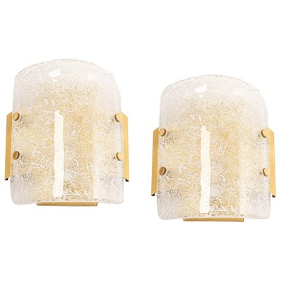 Murano Glass Wall Sconces from Hillebrand, Germany, 1970s, Set of 2-UGR-1195102