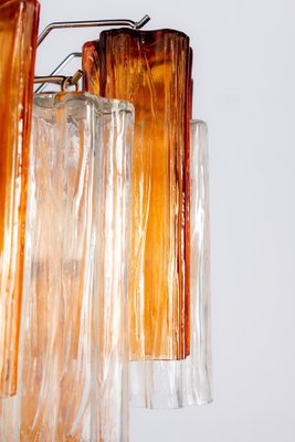 Murano Gold and Clear Glass Tronchi Chandelier, 1970s-MBH-1032597