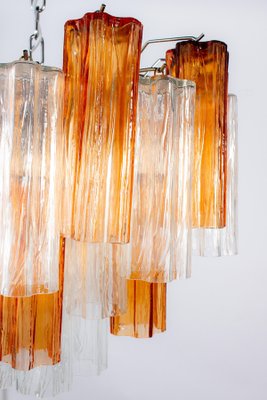 Murano Gold and Clear Glass Tronchi Chandelier, 1970s-MBH-1032597