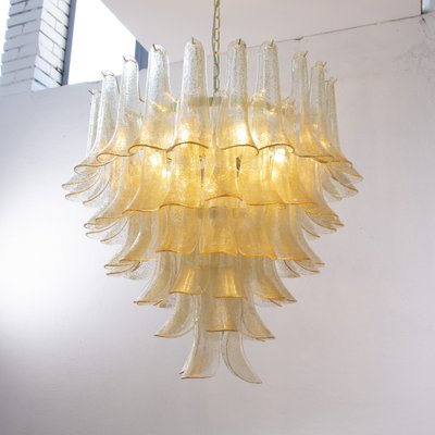 Murano Gold Glass Petal Chandelier, Italy-MPO-1761827