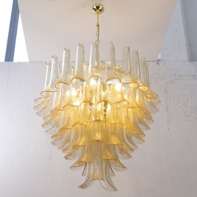 Murano Gold Glass Petal Chandelier, Italy-MPO-1761827