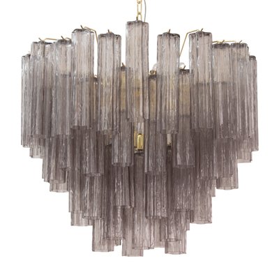 Murano Gray Glass Tronchi Chandelier, 1990s-MPO-2018525