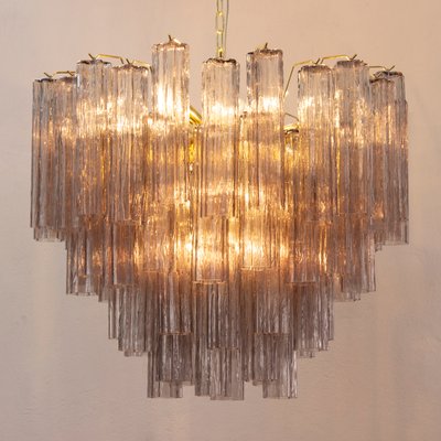 Murano Gray Glass Tronchi Chandelier, 1990s-MPO-2018525