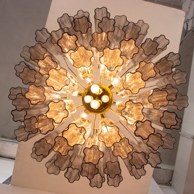 Murano Gray Glass Tronchi Chandelier, 1990s-MPO-2018525