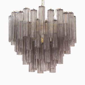 Murano Gray Glass Tronchi Chandelier, 1990s-MPO-2018525