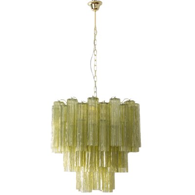 Murano Green Glass Tronchi Chandelier, 1980s-MPO-1761774