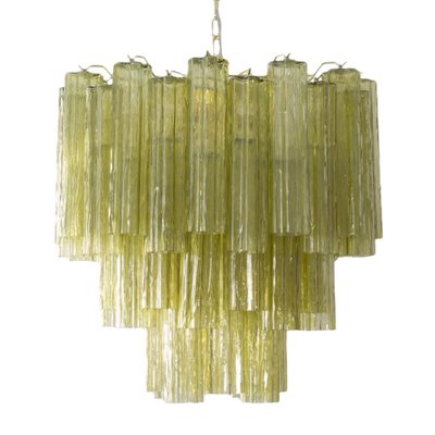 Murano Green Glass Tronchi Chandelier, 1980s-MPO-1761774