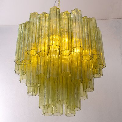 Murano Green Glass Tronchi Chandelier, 1980s-MPO-1761774