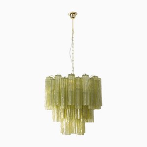 Murano Green Glass Tronchi Chandelier, 1980s-MPO-1761774