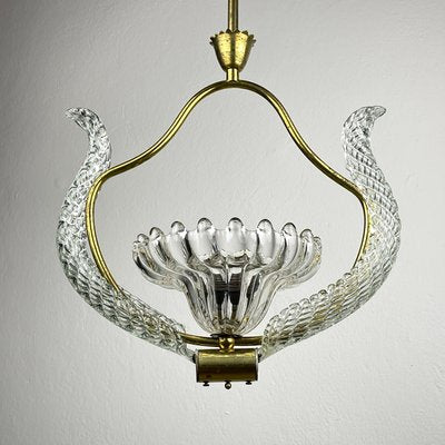 Murano Hanging Light by Ercole Barovier for Barovier & Toso, 1950s-WQC-2023729