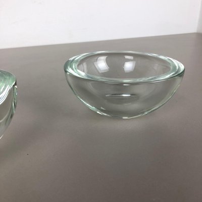 Murano Heavy Glass Shell Bowls, Italy, 1960s, Set of 2-QZ-1053072