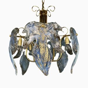 Murano Ice Glass Ceiling Light, Italy, 1970s-WQC-1362240