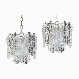 Murano Ice Glass Pendants from Kalmar, Austria, 1960s, Set of 2-UGR-1085734