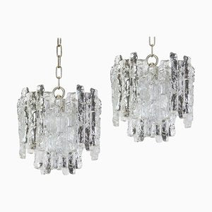 Murano Ice Glass Pendants from Kalmar, Austria, 1960s, Set of 2-UGR-1085974