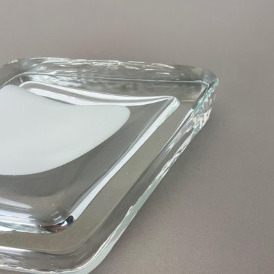 Murano Ice Glass Shell Bowl by Antonio Da Ros for Cenedese, 1970s-QZ-1052979