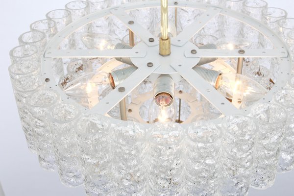 Murano Ice Glass Tubes Chandelier from Doria, Germany, 1960s-UGR-1085940