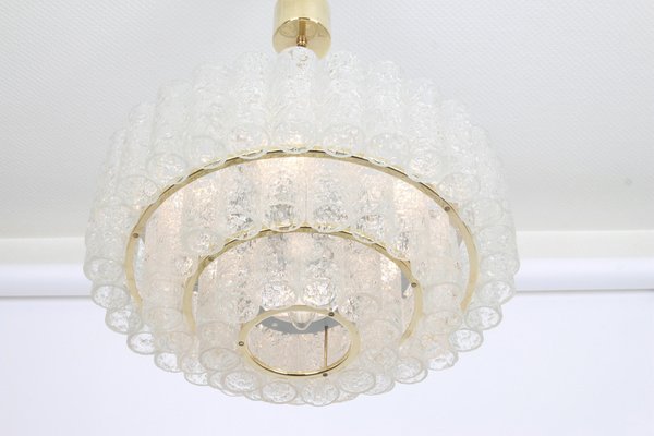 Murano Ice Glass Tubes Chandelier from Doria, Germany, 1960s-UGR-1085940