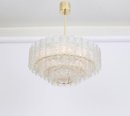 Murano Ice Glass Tubes Chandelier from Doria, Germany, 1960s-UGR-1085940