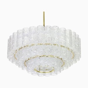 Murano Ice Glass Tubes Chandelier from Doria, Germany, 1960s-UGR-1085940