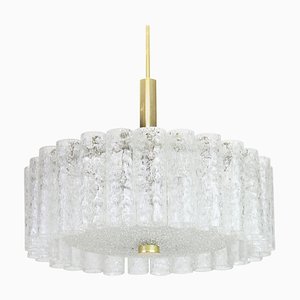 Murano Ice Glass Tubes Chandelier from Doria, Germany, 1970s-UGR-1085886