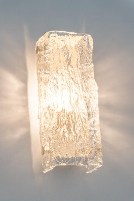 Murano Ice Glass Vanity Sconces from Kaiser Idell / Kaiser Leuchten, Germany, 1970s, Set of 2-UGR-1759944