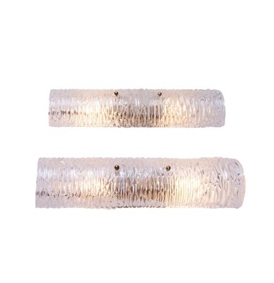 Murano Mirror Wall Sconces in Glass and Brass from Kalmar, 1960s, Set of 2-DEK-2023182