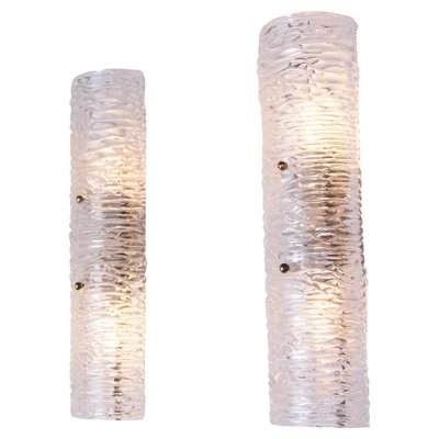 Murano Mirror Wall Sconces in Glass and Brass from Kalmar, 1960s, Set of 2-DEK-2023182