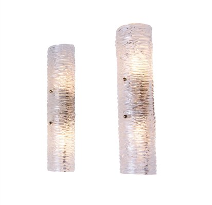 Murano Mirror Wall Sconces in Glass and Brass from Kalmar, 1960s, Set of 2-DEK-2023182