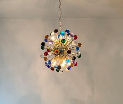 Murano Multicolored Glass Sputnik Chandelier with 51 Glasses, 1990s-FHZ-2021106