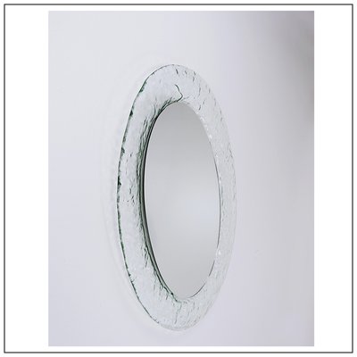 Murano Oval Glass Wall Mirror, 1970s-NYF-2019219