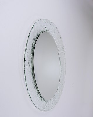 Murano Oval Glass Wall Mirror, 1970s-NYF-2019219