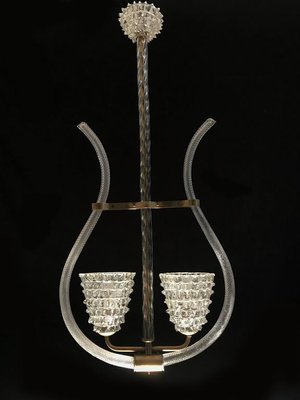 Murano Pendant Lamp by Barovier & Toso, 1940s-MBH-1032233