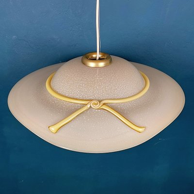 Murano Pendant Lamp in Shape of Wide Brim Hat, Italy, 1970s-WQC-1196173