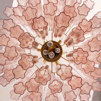 Murano Pink Glass Tronchi Chandelier, 1990s-MPO-2018524