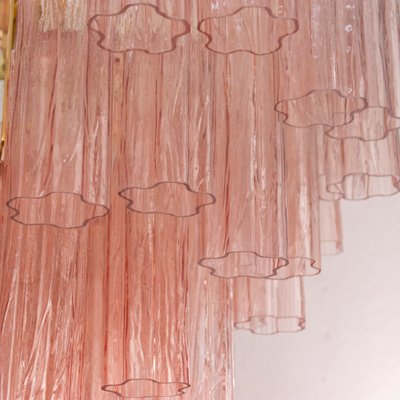 Murano Pink Glass Tronchi Chandelier, 1990s-MPO-2018524