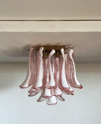 Murano Pink Petal Ceilng Chandeliers, 1990s, Set of 2-OVO-1704349