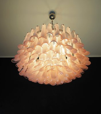 Murano Pink Petal Chandeliers, 1990s, Set of 2-OVO-1703049