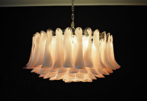 Murano Pink Petal Chandeliers, 1990s, Set of 2-OVO-1703049