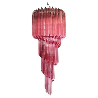 Murano Pink Prism Chandelier, 1990s-OVO-1821661