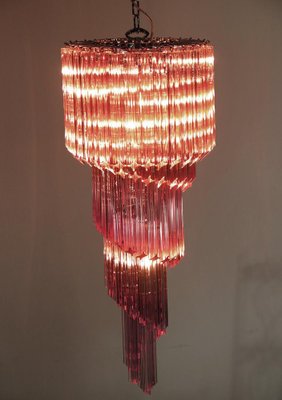 Murano Pink Prism Chandelier, 1990s-OVO-1821661