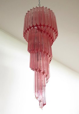 Murano Pink Prism Chandelier, 1990s-OVO-1821661