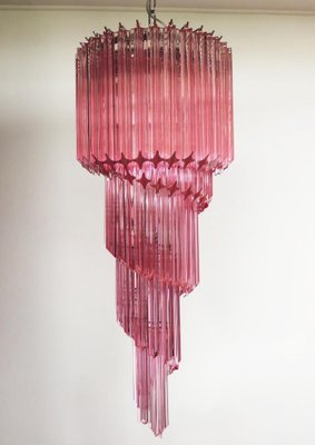 Murano Pink Prism Chandelier, 1990s-OVO-1821661