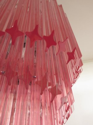 Murano Pink Prism Chandelier, 1990s-OVO-1821661