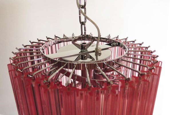 Murano Pink Prism Chandelier, 1990s-OVO-1821661