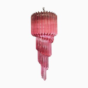 Murano Pink Prism Chandelier, 1990s-OVO-1821661